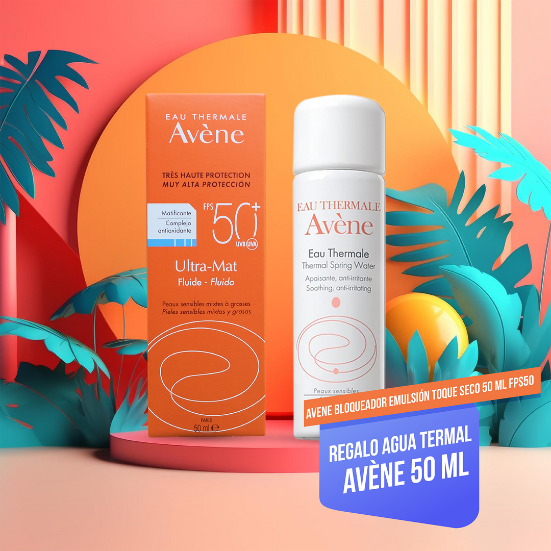 Avene Kit Bloqueador Emulsion Toque Seco 50 mlfps50+ MAS Agua Termal 50 ml