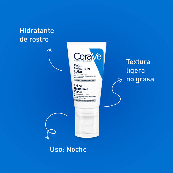 Cerave locion hidratante rostro 52 ml.
