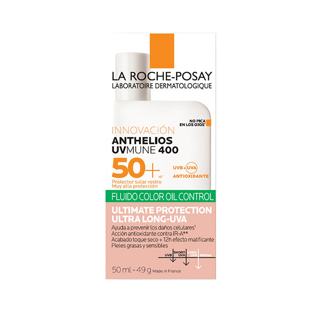 Laroche anthelios uv mune 400 oil control fluido 50ml fps50+ c/color