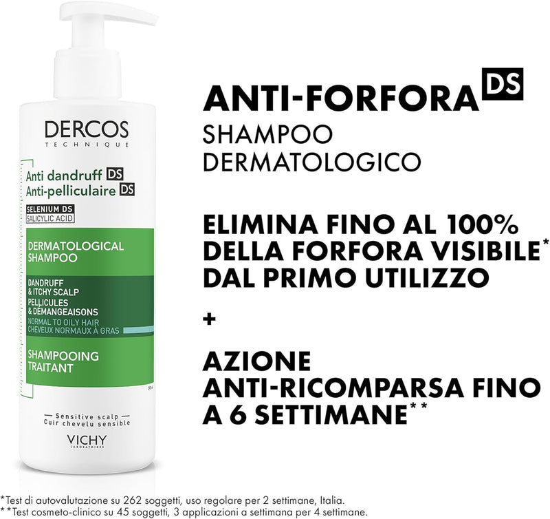VICHY / DERCOS SHAMPOO ANTICASPA PARA CABELLO NORMAL A GRASO 390ML