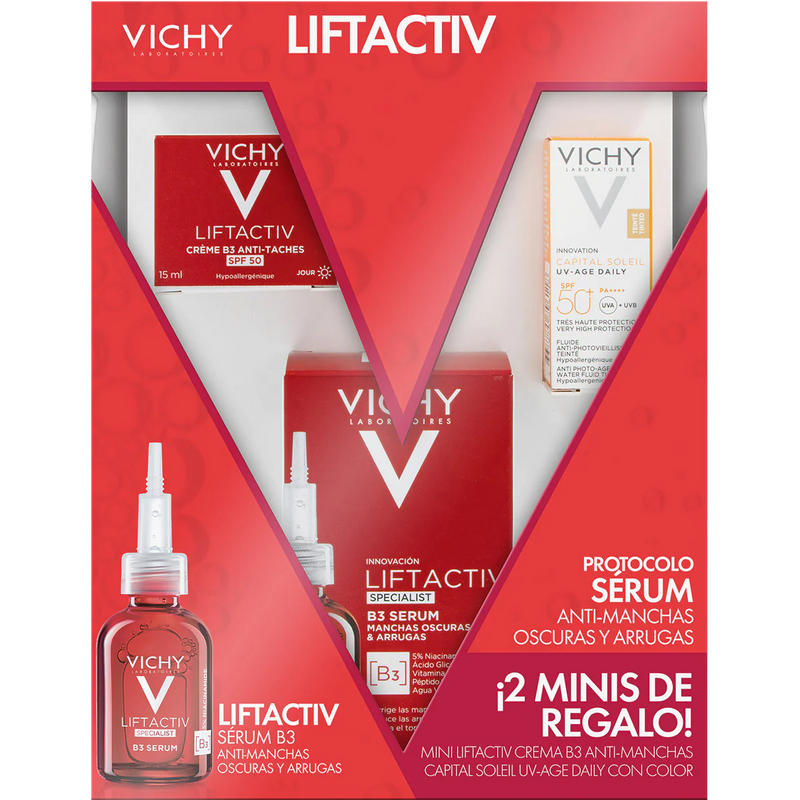 Vichy Kit Liftactiv Serum B3 Anti-Manchas Oscuras y Arrugas