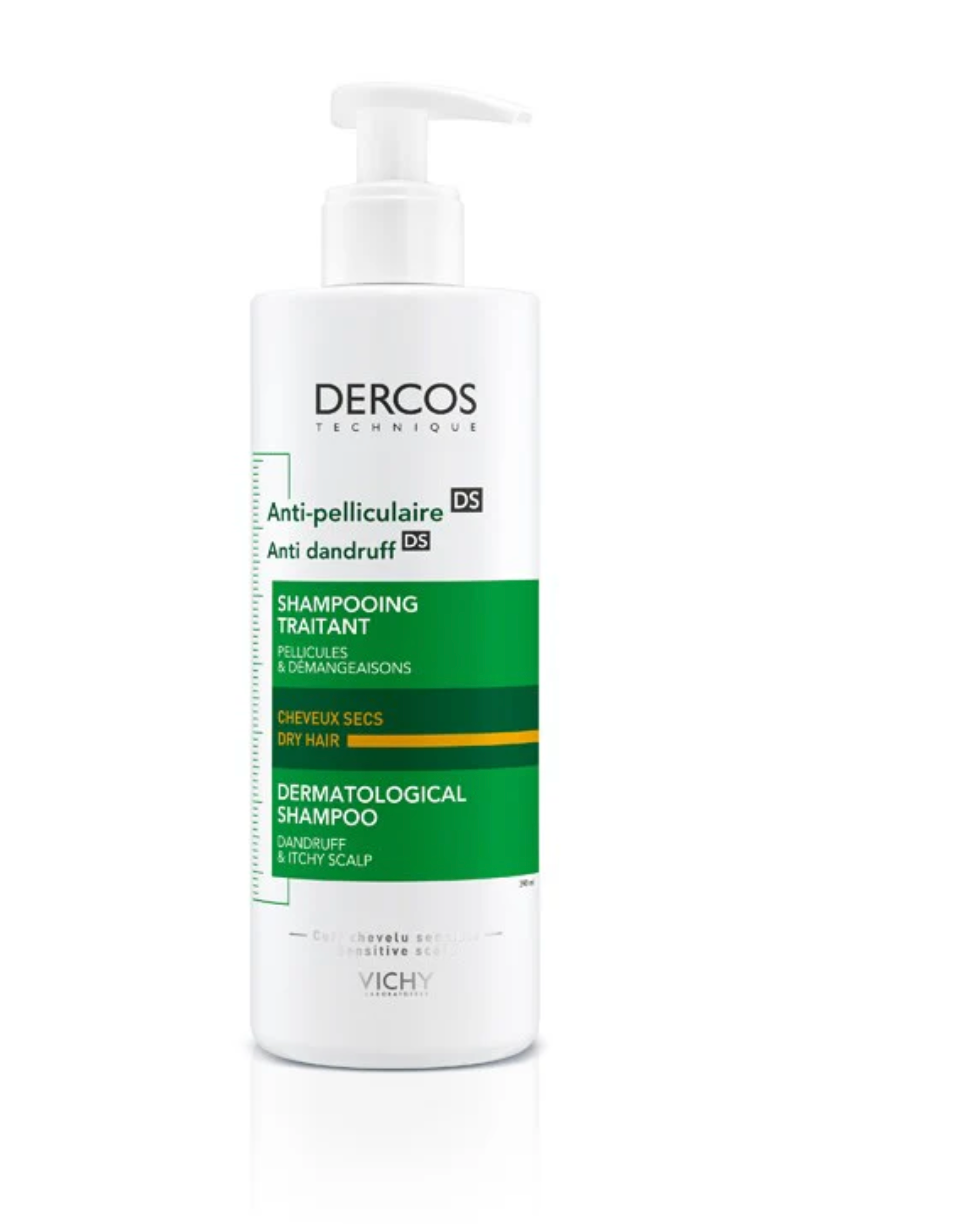 VICHY / DERCOS SHAMPOO ANTICASPA PARA CABELLO SECO 390ML