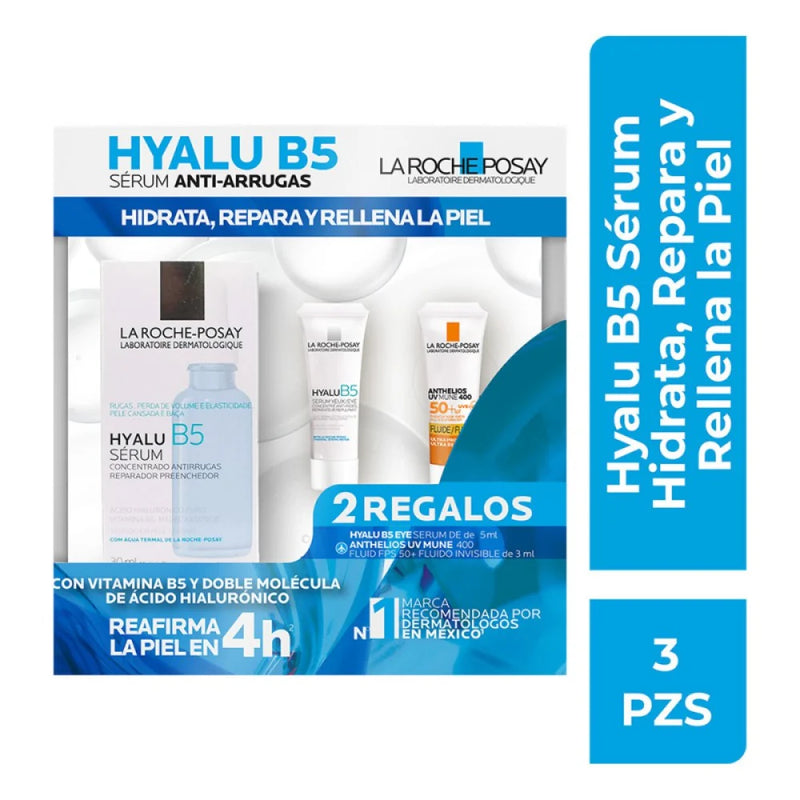 Laroche Kit Hyalu B5 Serum 30 ml + Hyalu B5 Serum 10 ml + Hyalu B5 3 ml + Anthelios Uv Mune 3 ml