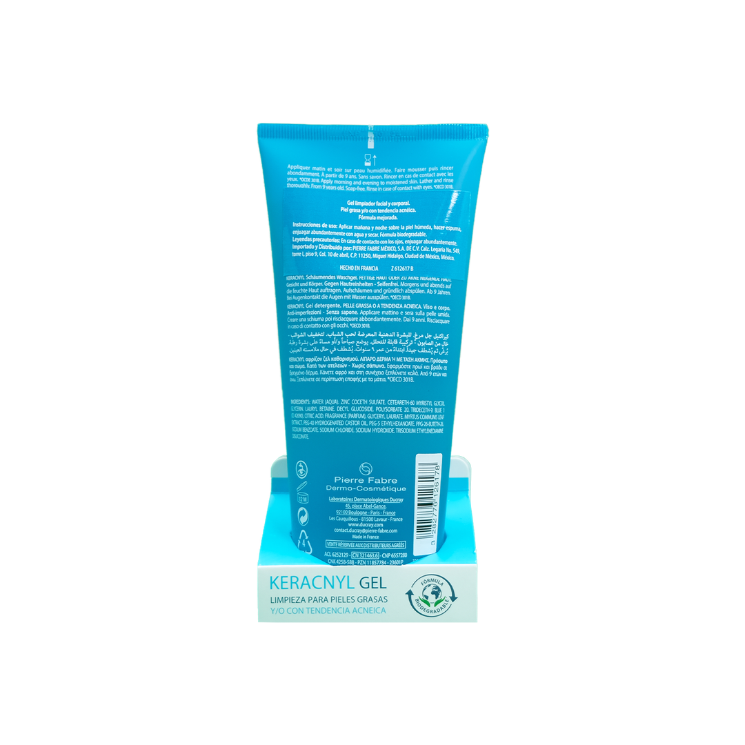 Ducray Keracnyl Gel Limpiador 200 ml.