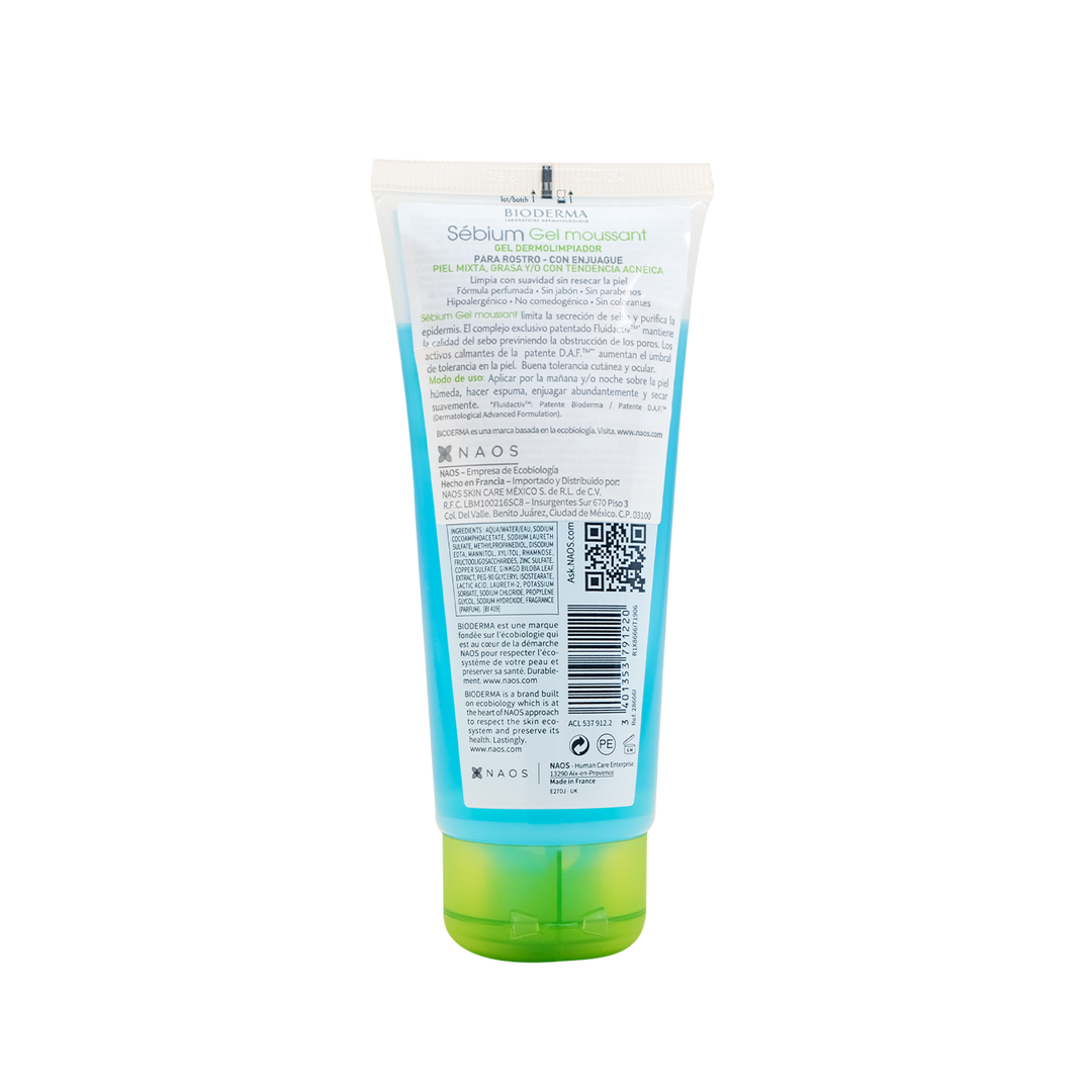 Bioderma sebium moussant gel 100 ml.