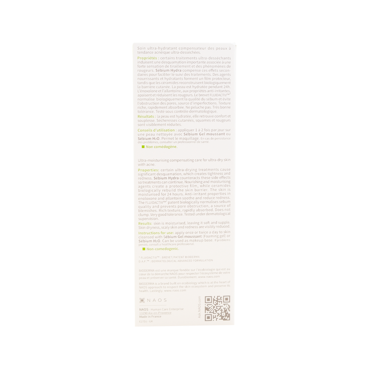 Bioderma sebium hydra crema 40 ml.