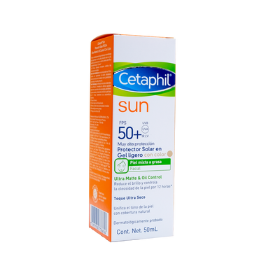 Cetaphil sun gel oil control c/color 50ml fps50+