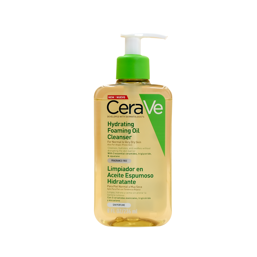 Cerave limpiador en aceite espumoso hidratante 236 ml .