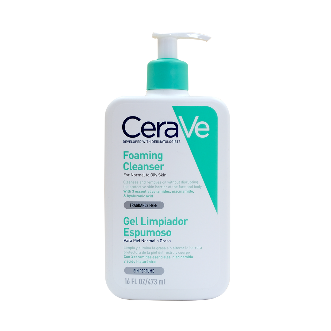 Cerave gel limpiador espumoso 473 ml.