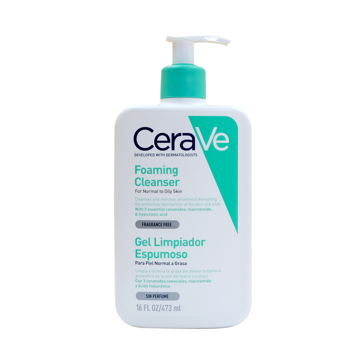 Cerave gel limpiador espumoso 473 ml.