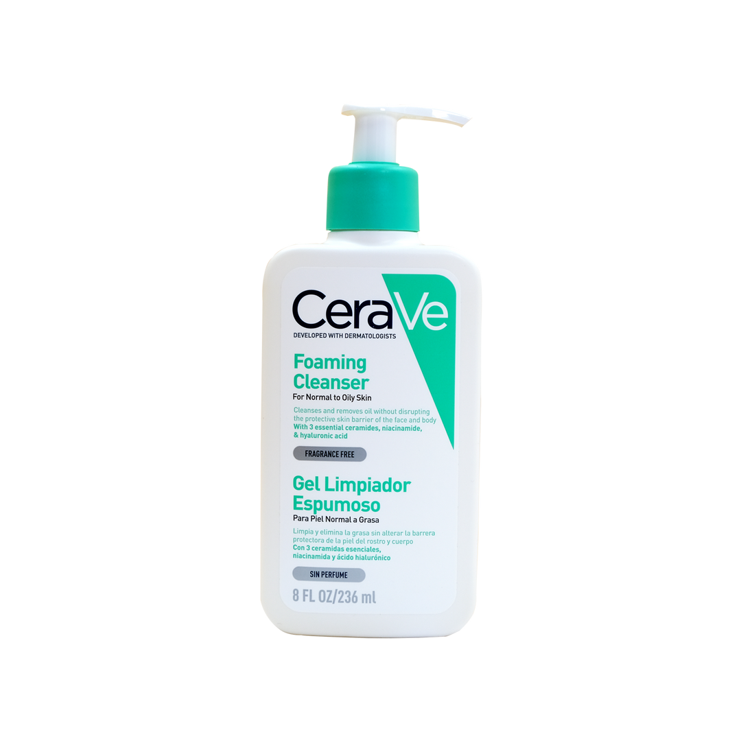 Cerave gel limpiador espumoso 236 ml.