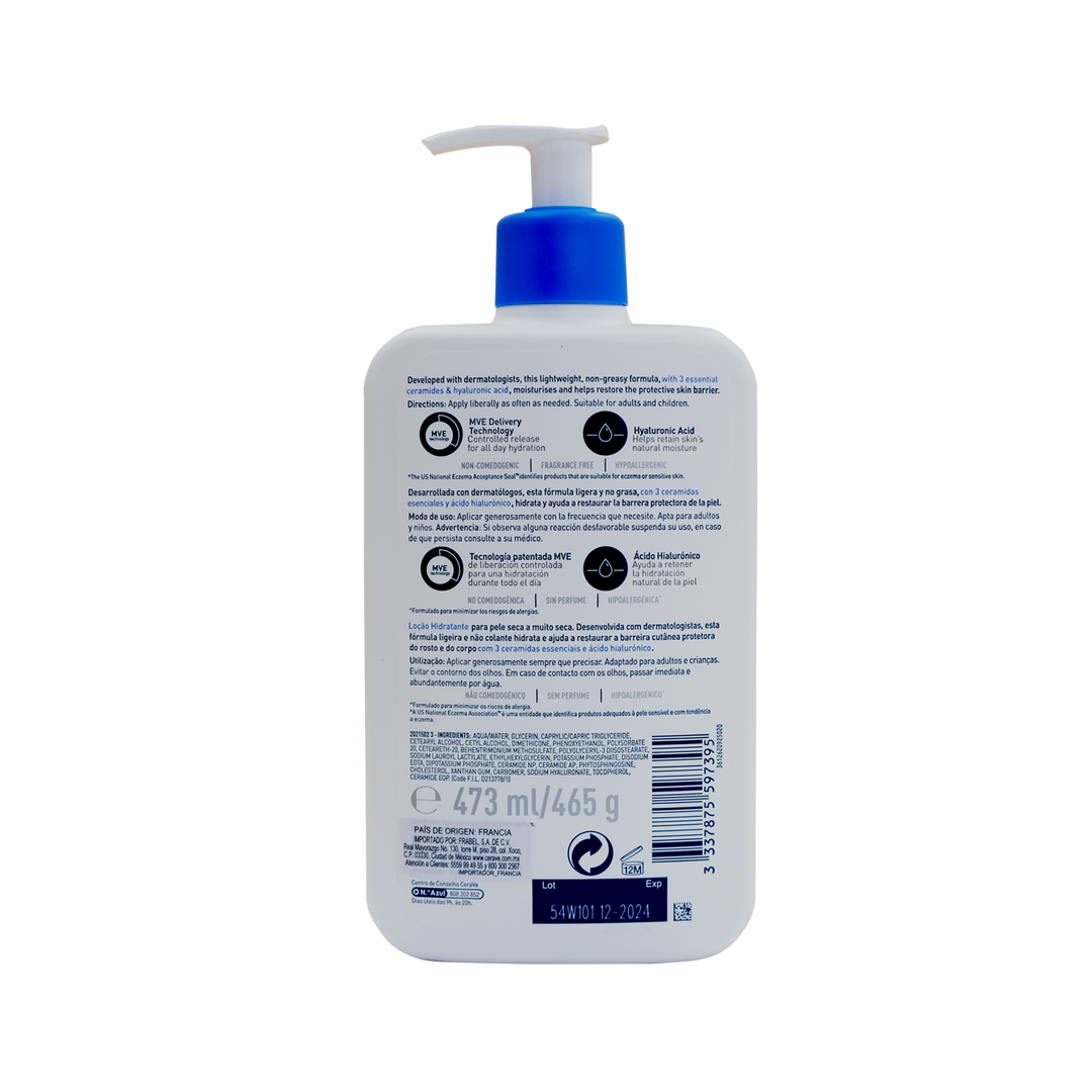 Cerave locion hidratante 473 ml.
