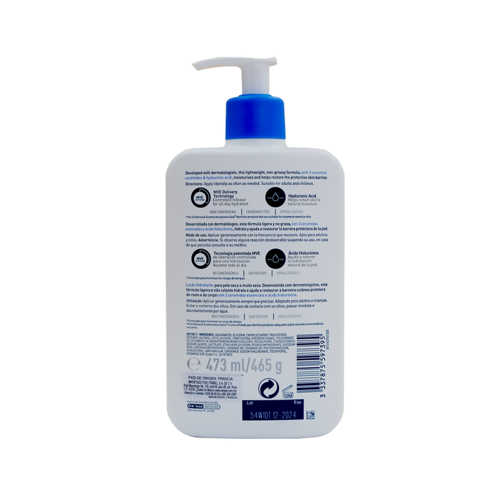 Cerave locion hidratante 473 ml.