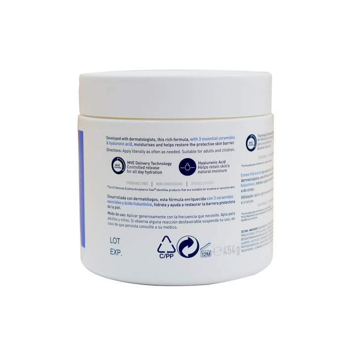 Cerave crema hidratante 454 g.