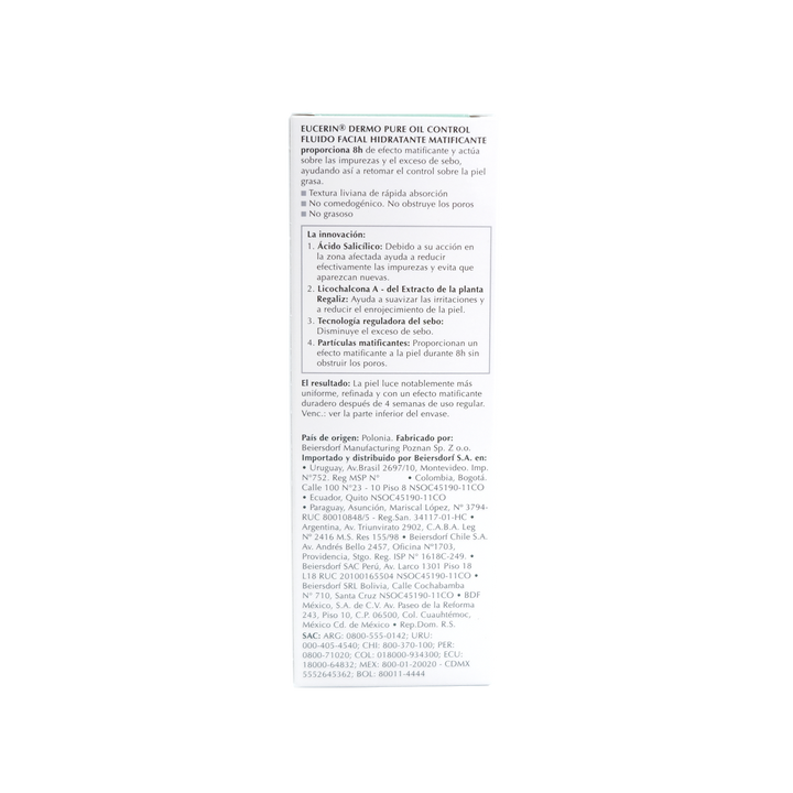 Eucerin DermoPure Fluido Facial Hidratante Mat 50 ml