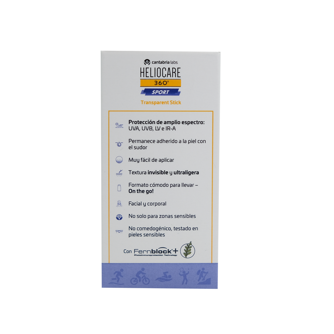 Heliocare 360 sport transparent stick 25g fps50+